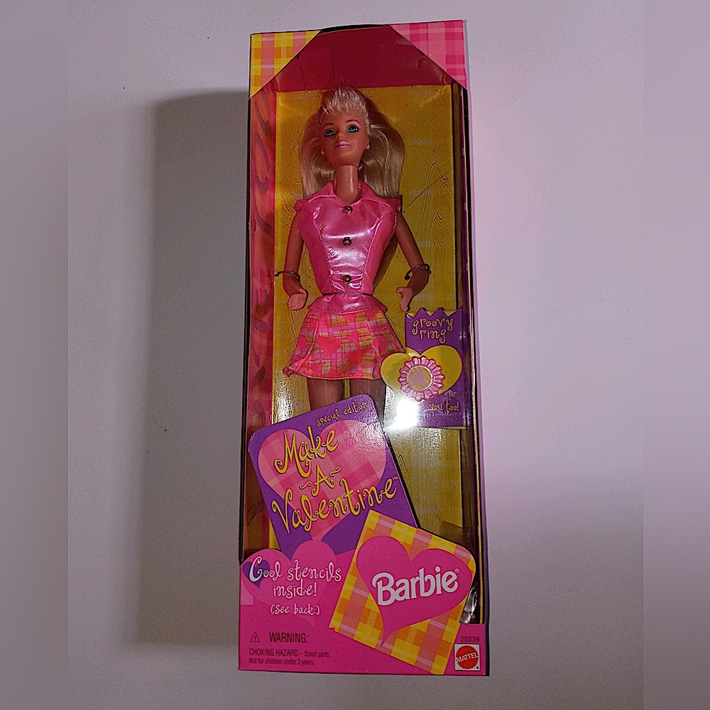 Barbie doll still in box  Make a Valentine special edition